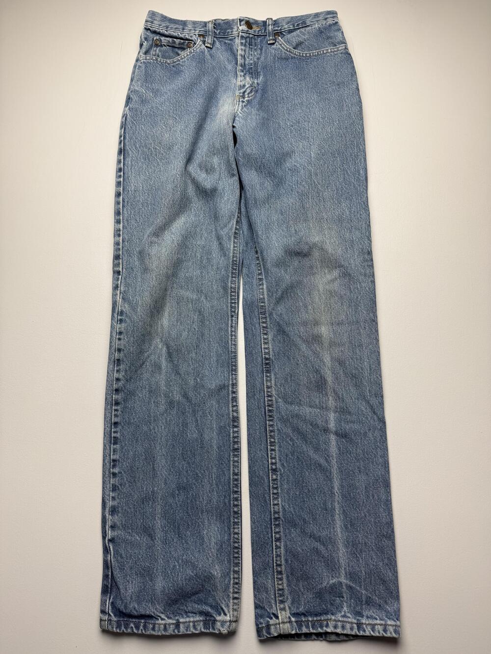 Wrangler Jeans Mens 29x32 Blue Light Wash Denim Regular Straight Premium Casual